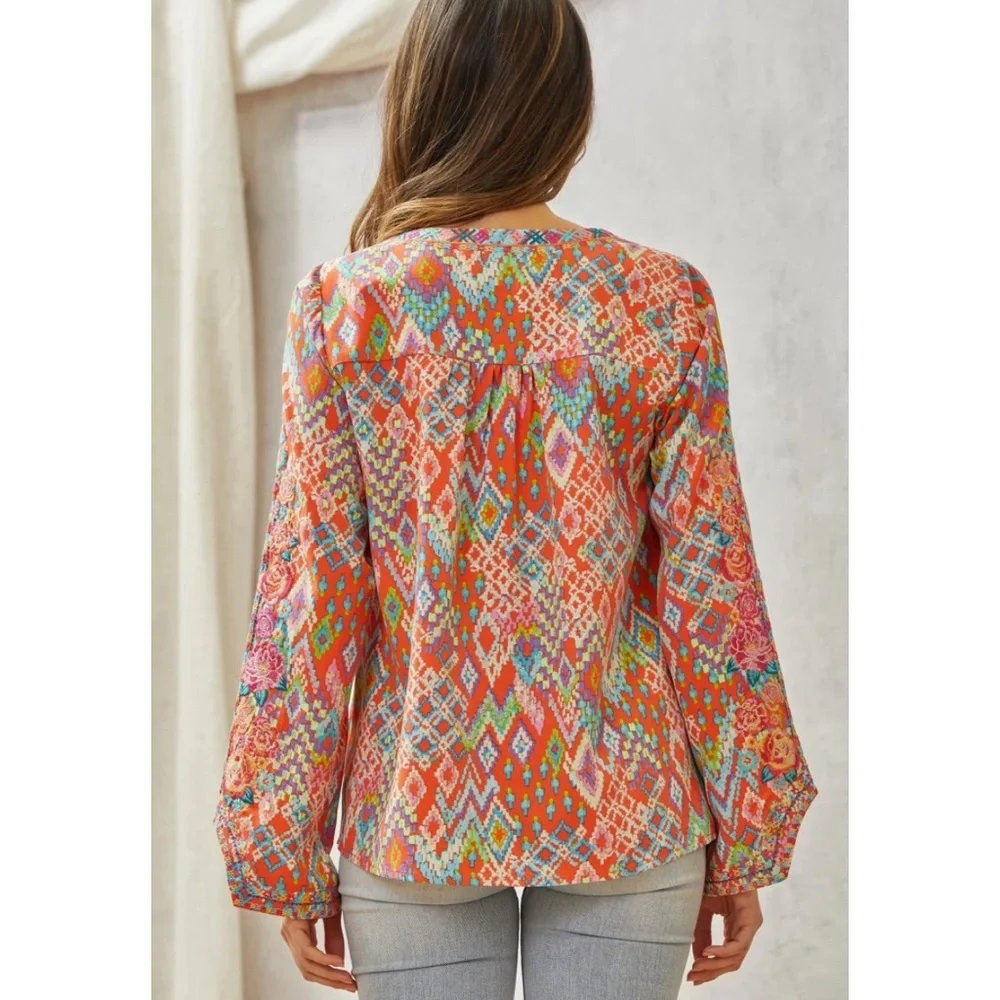 Savanna Jane Tunic Top with Bell Sleeves - Picture 2 of 5